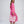 Pink Sheer Shirt Dress with Waist Tie - Midi Length
