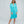 Turquoise Midi Shirt Dress with Drawstring Waist and Button-Front Opening