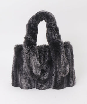 Eco Fur Tote Bag - Black/Grey - Accessories, Alpine, Bag, Black/Grey, Winter Accessories