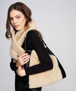 Faux Fur Shoulder Bag - Camel - Accessories, Bag, Brielle, Camel, Faux Fur, Winter Accessories