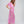 Pink Paisly Printed Chiffon Maxi Dress with Deep V Neckline