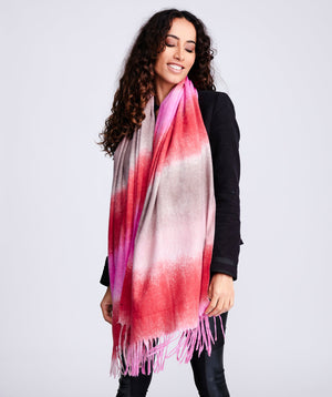 Pink Ombre Scarf - Cindy, Pink, Scarf, Winter Accessories