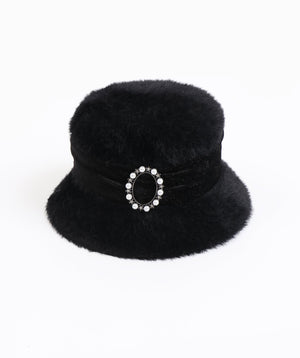 Women`s Chenille Cloche Hat - Black - Accessories, Black, Esme, Hat, Winter Accessories