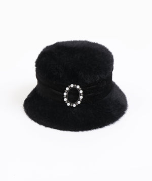 Women`s Chenille Cloche Hat - Black - Accessories, Black, Esme, Hat, Winter Accessories
