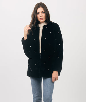 Faux Fur Coat - Black - Apparel, Black, Coat, Faux Fur, Jasmin, Outerwear, Sale