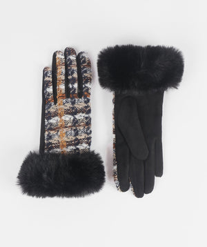 Boucle Tweed Gloves - Black - Accessories, Black, Glove, Kelly, Winter Accessories