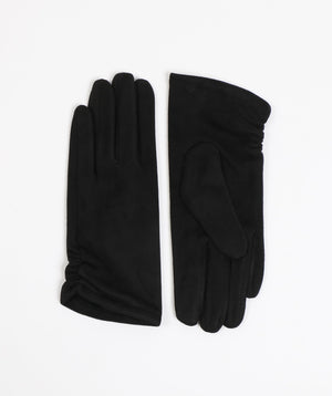 Women`s Suede Gloves - Black - Accessories, Black, Glove, Laura, Winter Accessories