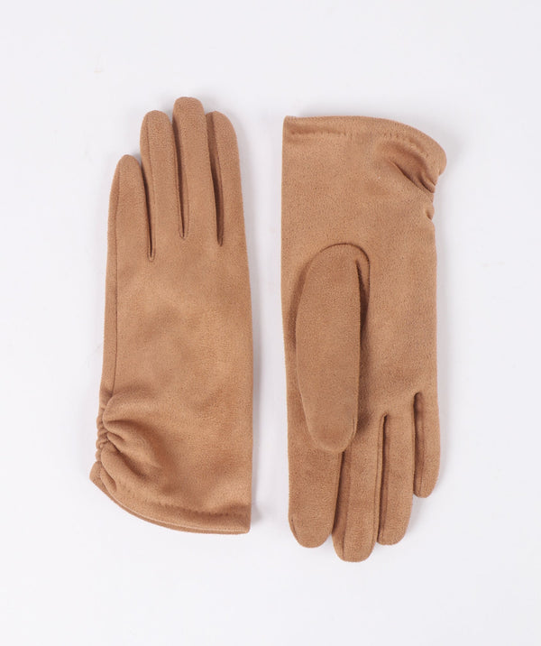 Women`s Suede Gloves - Camel