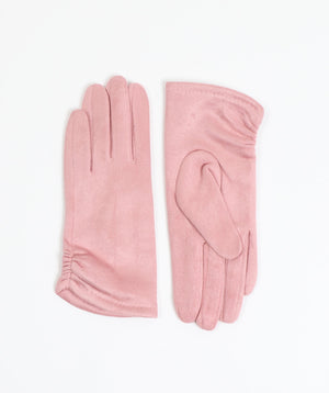Women`s Suede Gloves - Dusty Pink - Accessories, Dusty Pink, Glove, Laura, Winter Accessories