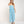 Blue Wave Print Maxi Dress with Elastic Bandeau Top