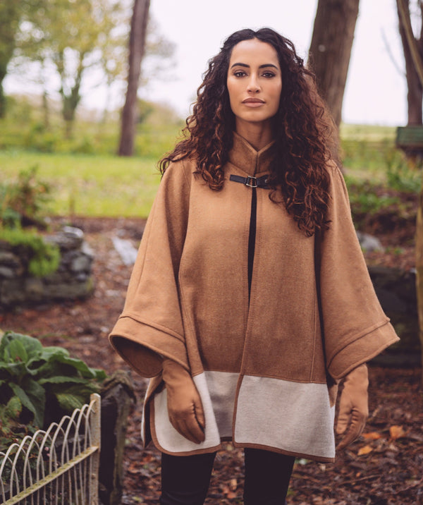 Camel Wrap with Sleeves
