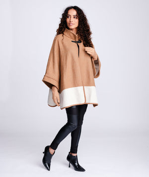 Camel Wrap with Sleeves - Apparel, Camel, Monique, Outerwear, Wrap
