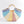 Pastel Half Moon Bag with Twin Top Handles and Zip Closure