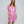 Pink Paisley Printed Chiffon Beach Dress with Deep-V Neckline