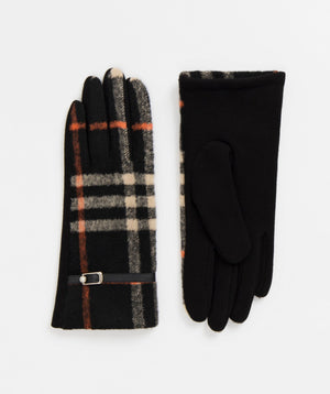 Warm Winter Tartan Glove - Black/White/Red - Accessories, Black/White/Red, Glove, Reece, Winter Accessories