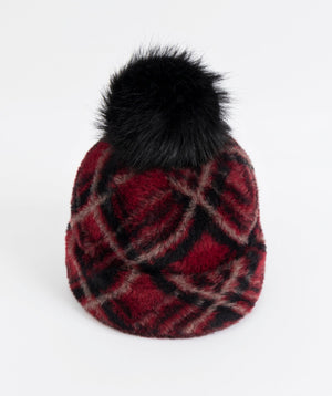 Tartan Beanie - Red - Accessories, Hat, Red, Rubi, Winter Accessories
