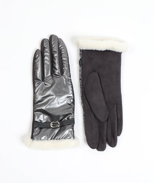 Metallic Look Gloves - Pewter - Accessories, Glove, Pewter, Tara, Winter Accessories