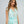 Aqua Tie Dye Maxi Dress with Flowy Silhouette