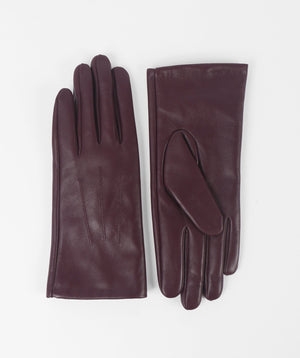 Woman`s Classic Burgundy Leather Glove