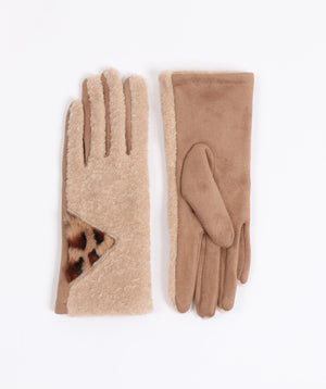 Womens Faux Fur Gloves - Camel - Accessories, Camel, Faux Fur, Glove, Winter Accessories, Zora
